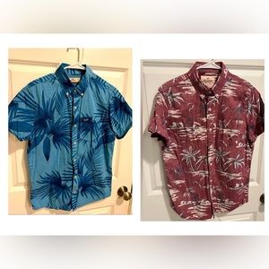 Set of two Hollister shirts  color red and blue size small
